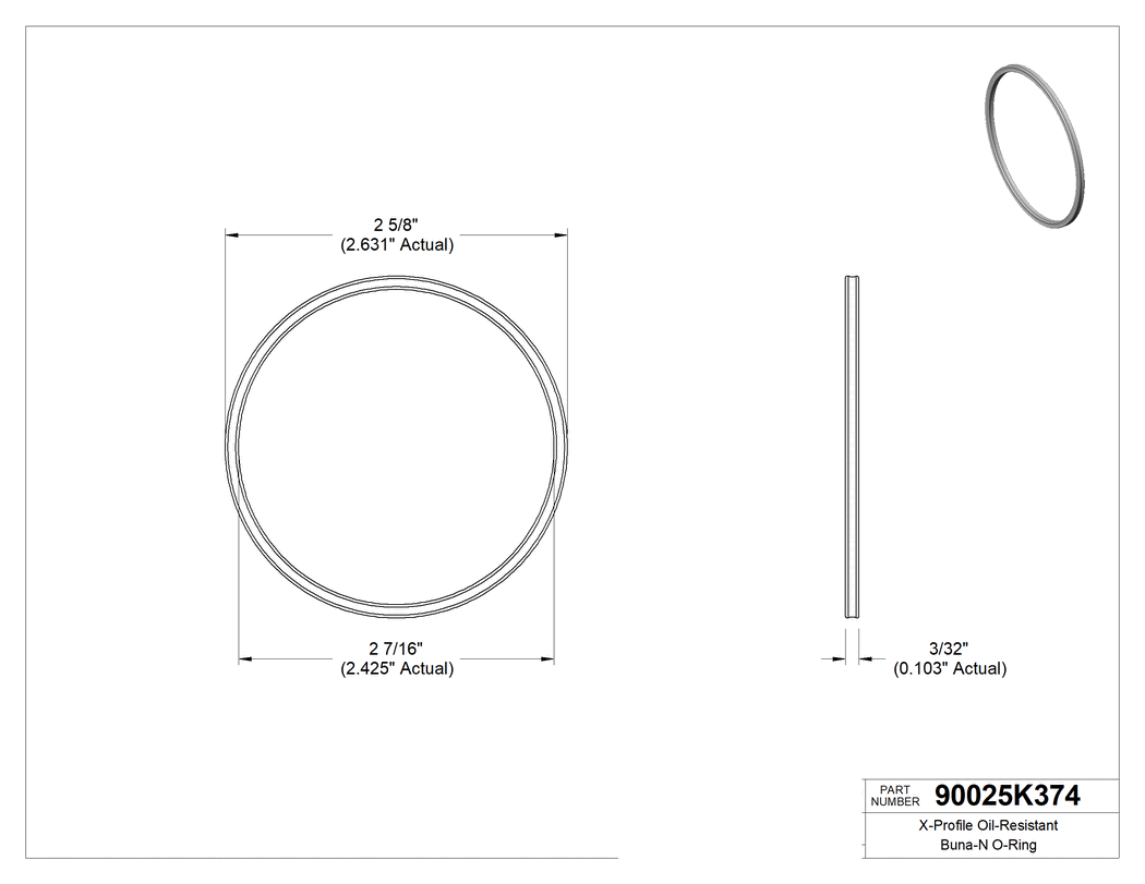 Technical drawing - 90025K374